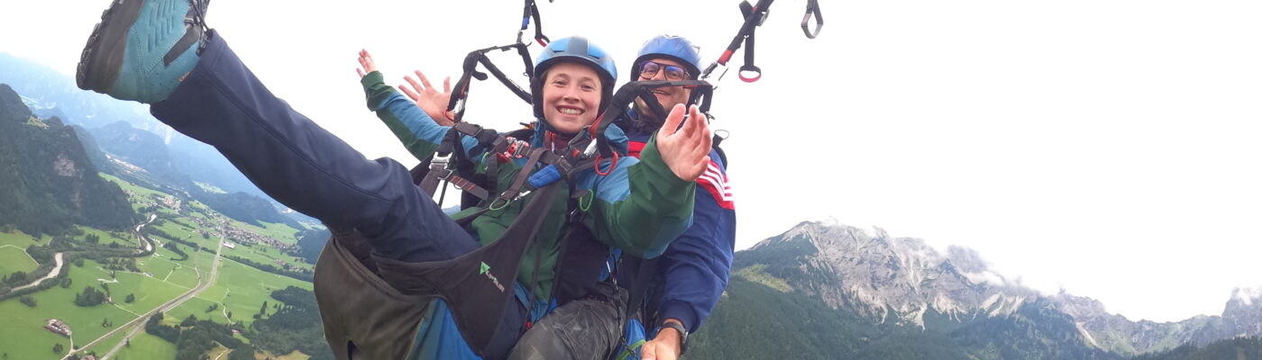 Gleitschirm Tandemflug. Tandemflüge mit Pilot Eugen